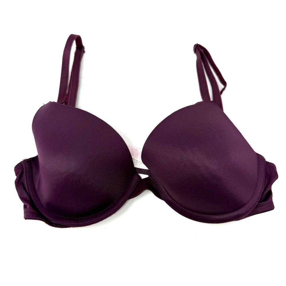 Victoria's Secret PINK Wear Everywhere T-Shirt Bra Purple 32B Underwire Lined